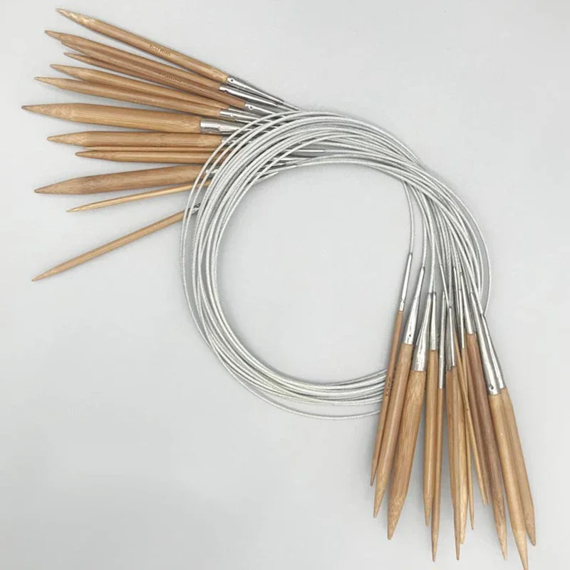3.0-12mm Bamboo Circular Knitting Needles Stainless Steel Tube Crochet Hook DIY Crafts Sweater Scarf Garment Sewing Tools Supply - Image 4