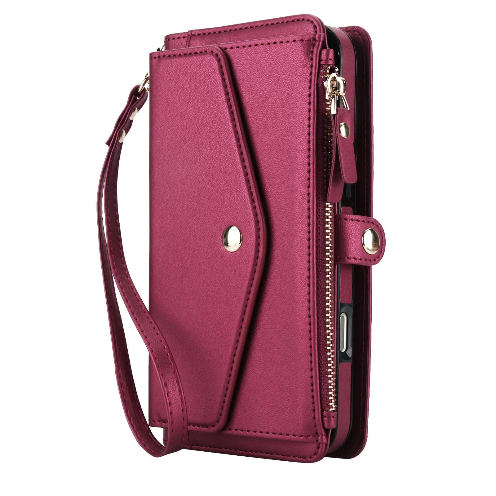 For iPhone 17 Pro Max/Air/17 Pro Wallet Case, RFID Blocking Card Holder, Detachable Magnetic Phone Cover with Crossbody Strap - Image 8
