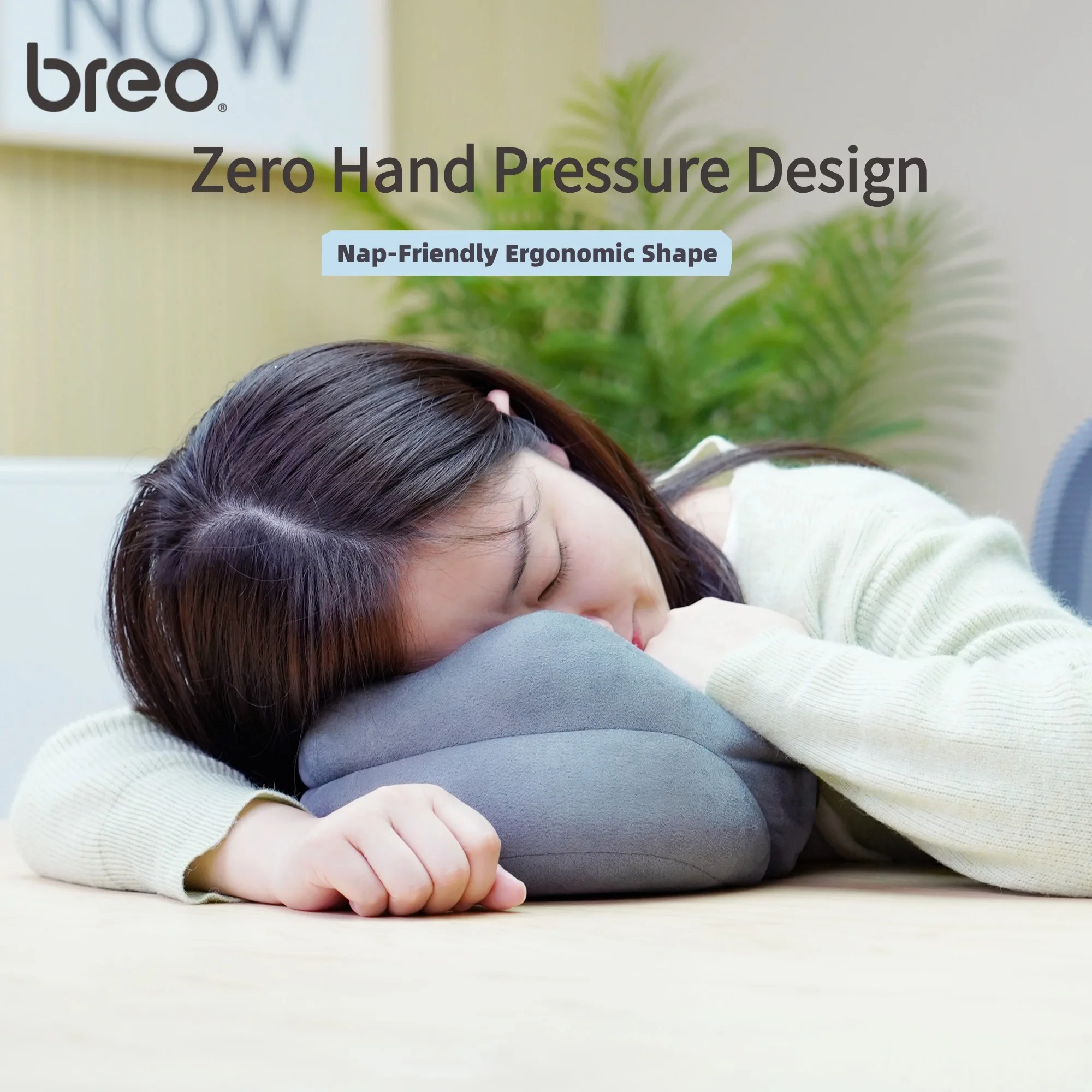 Breo Memory Foam Neck Pillow Cervical Spine U-Shaped Pillow Travel Aircraft Sleeping Camping Offiice - Image 3