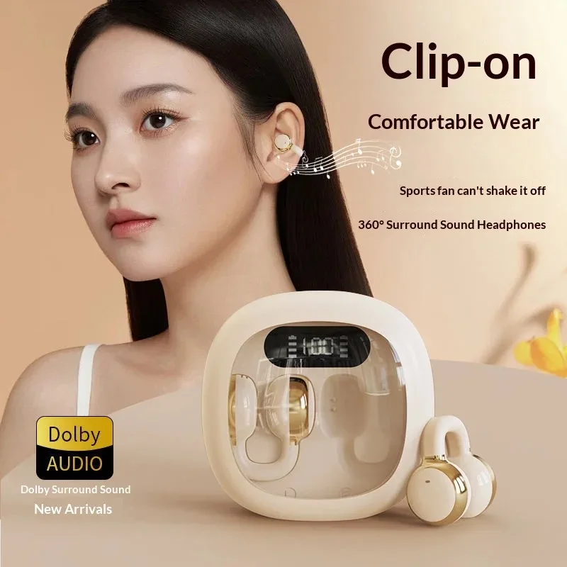 OWS Ear Clip Earbuds Upgraded Leakproof Sound 13mm Large Diaphragm Panoramic Audio Dolby Surround Wireless Earphones for Music - Image 3