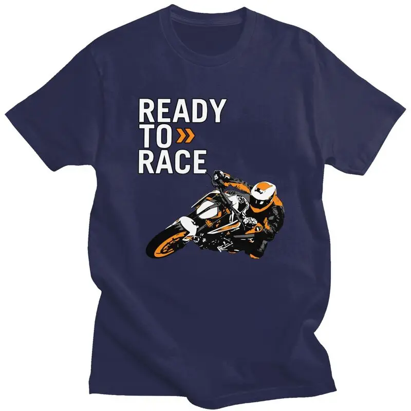 Custom Handsome Ready To Race T Shirt Men Short Sleeved 100% Cotton T-shirt Casual Motorbike Racing Enduro Tee Fashion Tshirt - Image 8